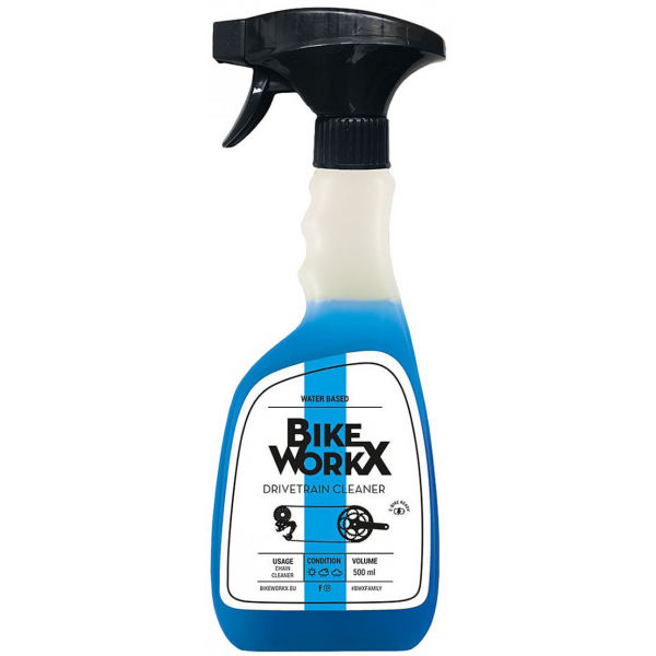 Bikeworkx DRIVETRAIN CLEANER 500 ml Odmašťovač, modrá, velikost