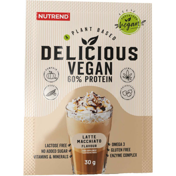 Nutrend DELICIOUS VEGAN PROTEIN 5 x 30 G LATTE MACCHIATO Protein, , velikost