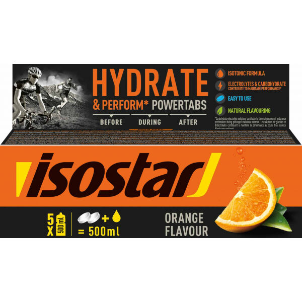 Isostar TABLETY BOX POWERTABS 120 G POMERANČ Rozpustný Isotonický Nápoj V Tabletách, , Veľkosť 120 G