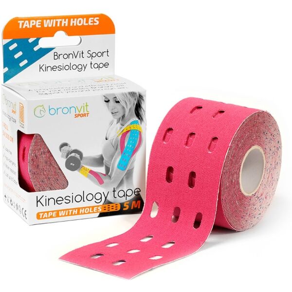 BronVit SPORT KINESIO TAPE Kinesio tejp, růžová, velikost