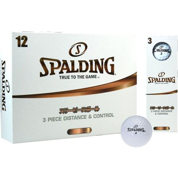 Spalding DISTANCE 3 Pc (12 Pcs) Golfové Míčky, Bílá, Veľkosť UNI