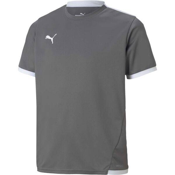 Puma TEAM LIGA JERSEY TEE Juniorské fotbalové triko, šedá, velikost