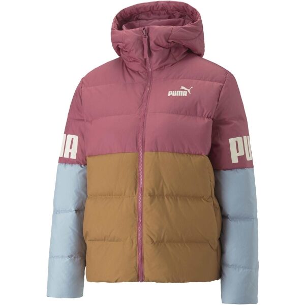 Puma POWER HOODED DOWN JACKET Dámská bunda, hnědá, velikost