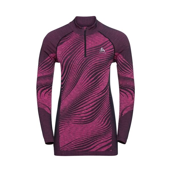 Odlo BL TOP HALF ZIP BLACKCOMB ECO W Dámské funkční triko, růžová, velikost