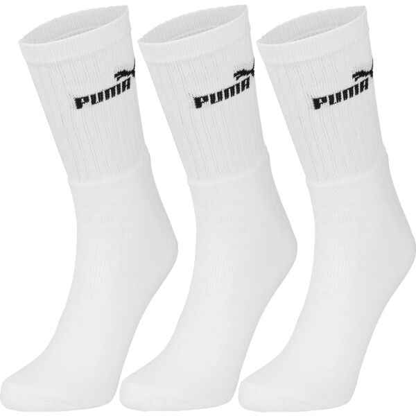 Puma SOCKS 3P Ponožky, bílá, velikost