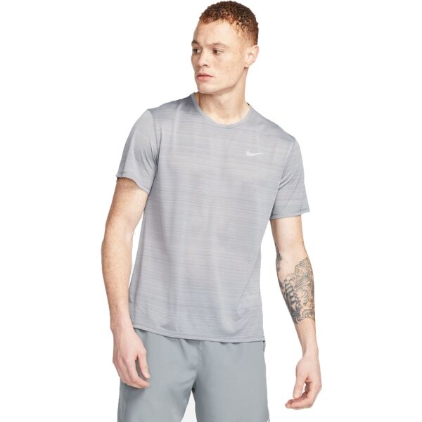 Nike DRI-FIT MILER Pánské Tričko, šedá, Veľkosť XXL