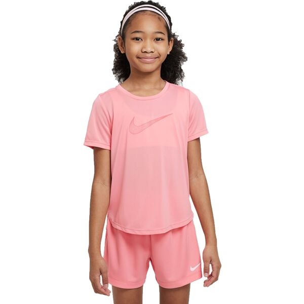 Nike DRI-FIT ONE Dívčí Tričko, Růžová, Veľkosť L