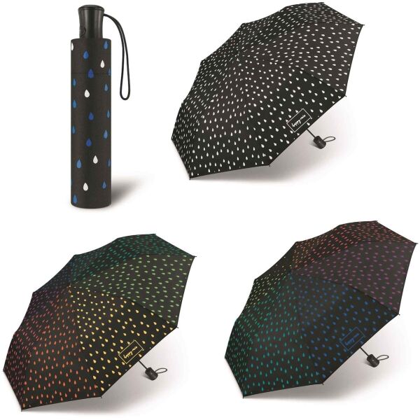 HAPPY RAIN WATERACTIVE Dámský Automatický Deštník, černá, Veľkosť UNI