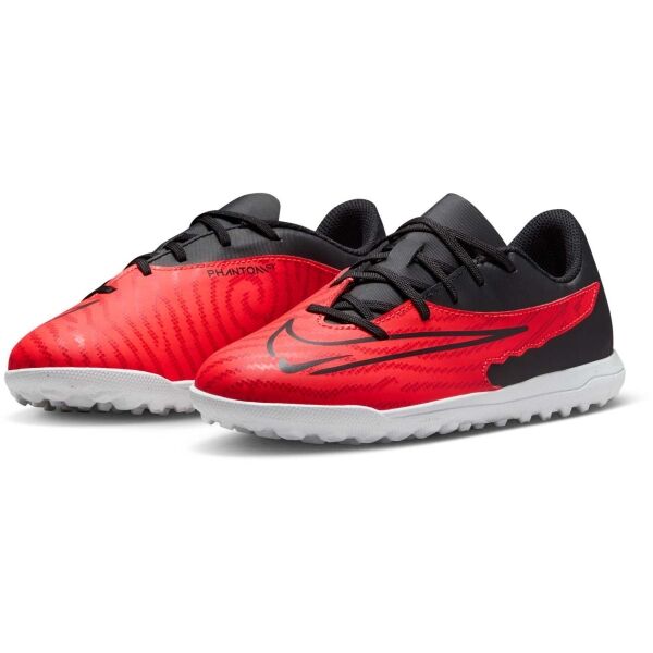 Nike PHANTOM GX CLUB Dětské Turfy, červená, Veľkosť 35.5