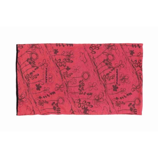 Finmark MULTIFUNCTIONAL SCARF WITH FLEECE Multifunkční šátek, Růžová, Veľkosť UNI