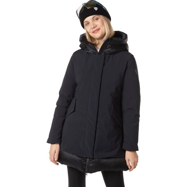 Rossignol STRETCH FLAT PARKA W Volnočasový dámský kabát, černá, velikost