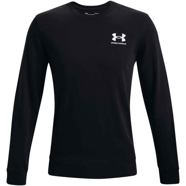 Under Armour RIVAL TERRY LC CREW Pánská mikina, černá, velikost