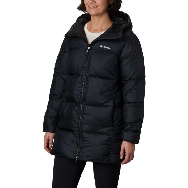 Columbia PUFFECT II MID HOODED JACKET Dámská zimní bunda, černá, velikost