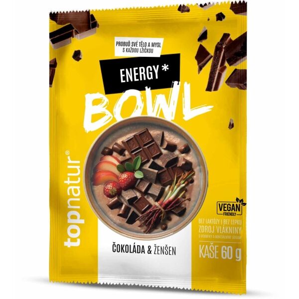 TOPNATUR BOWL ENERGY 60 G ČOKOLÁDA + ŽENŠEN Kaše, , velikost