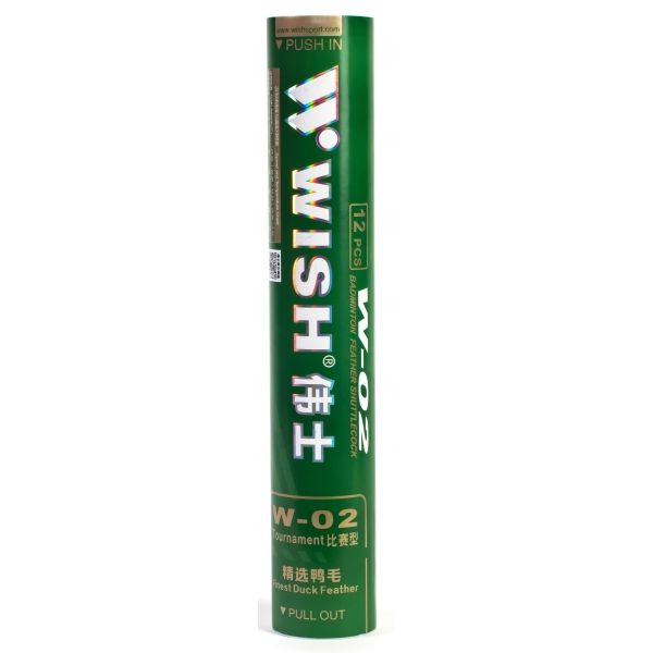 Wish W-02 Badmintonové Míčky, Zelená, Veľkosť UNI