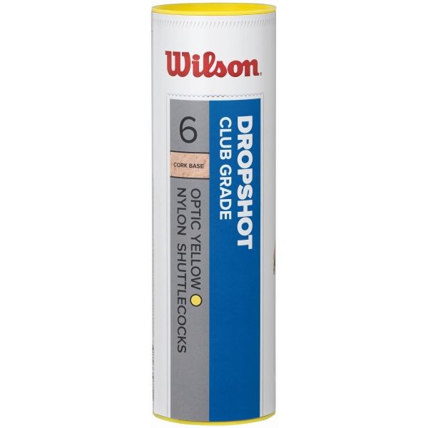 Wilson DROPSHOT 6 TUBE YELLOW Badmintonové míčky, žlutá, velikost